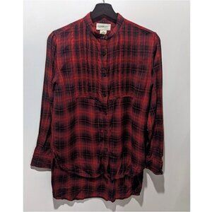 Rl Denim & Supply | Button Down tunic in red plaid